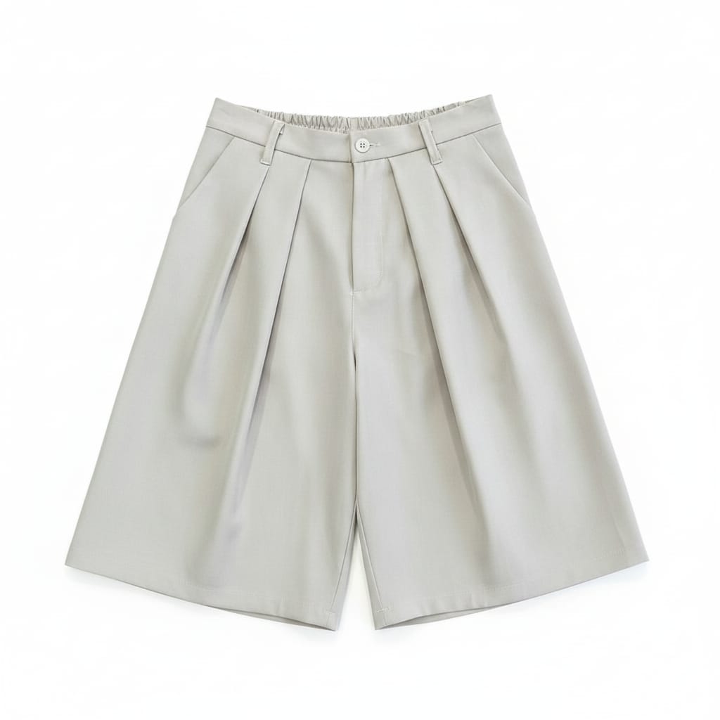 BERMUDA CON PINCES BEIGE