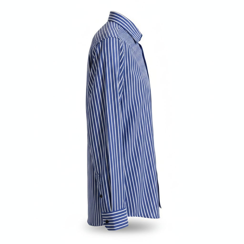 CAMICIA RIGATA REGULAR BLU