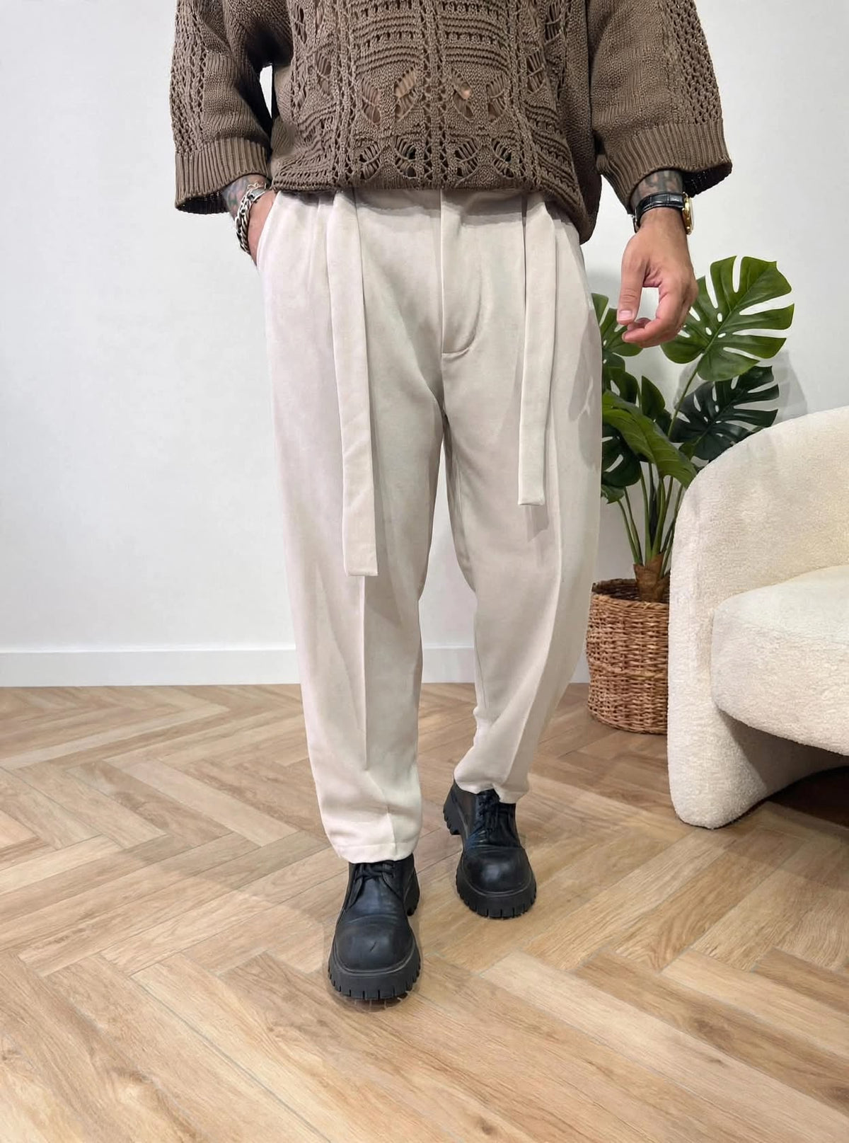 PANTALONE JAPAN CON CORDA BEIGE