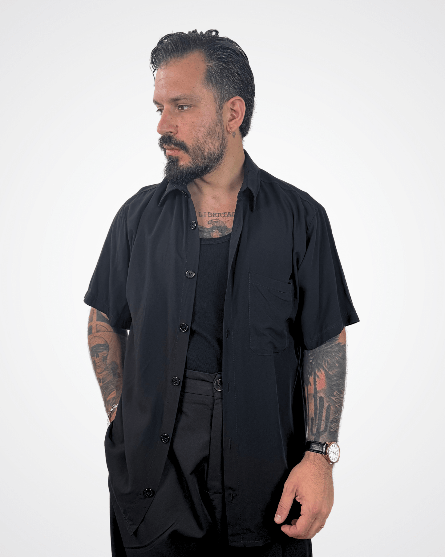 Camicia viscosa mezza manica