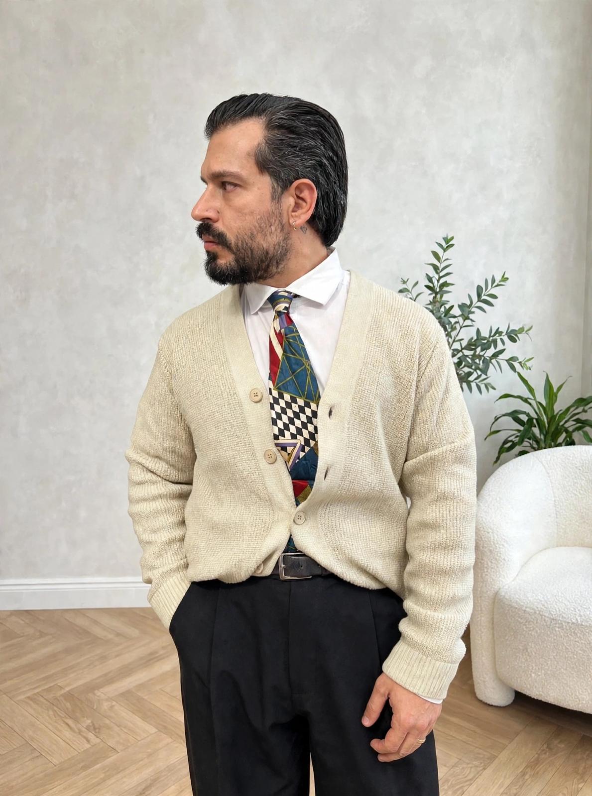 CARDIGAN DAMON CREMA