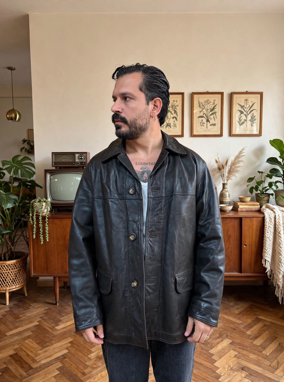 JACKET PELLE MARRONE M4