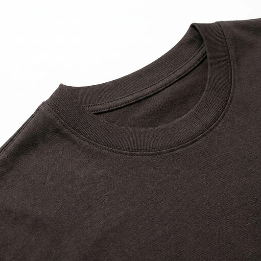 T-SHIRT FILO DI SCOZIA MARRONE