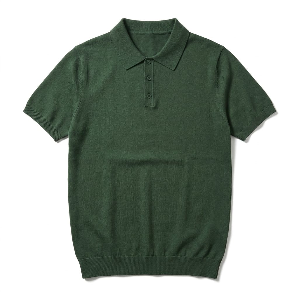 POLO IN FILO VERDE MILITARE