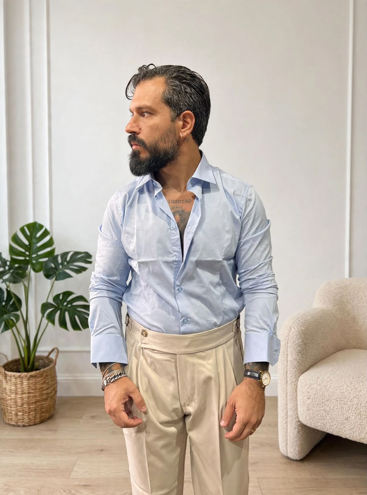 CAMICIA CLASSIC AZZURRA