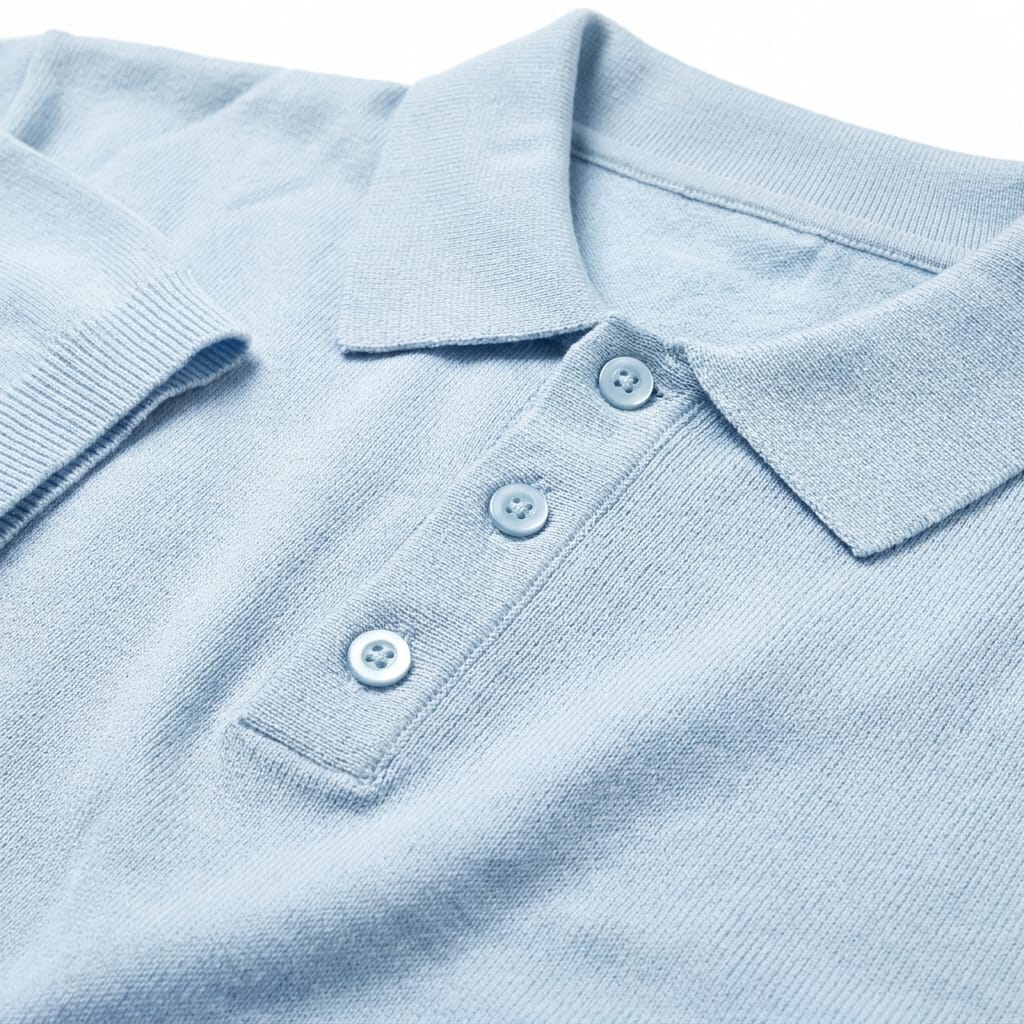 POLO IN FILO AZZURRA