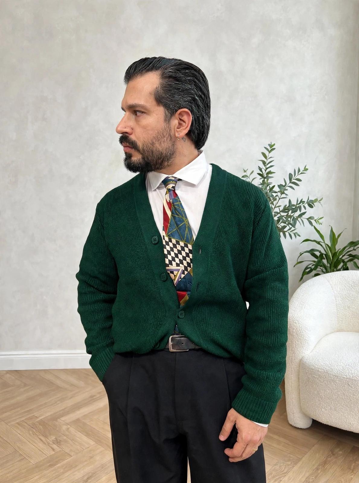 CARDIGAN DAMON VERDE BOSCO