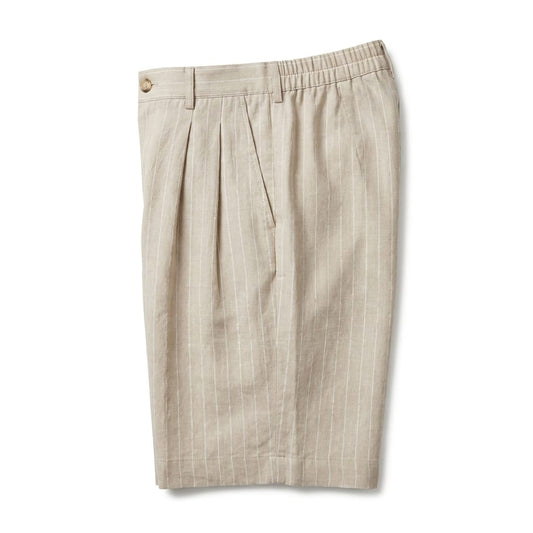 BERMUDA GESSATO MISTO LINO BEIGE