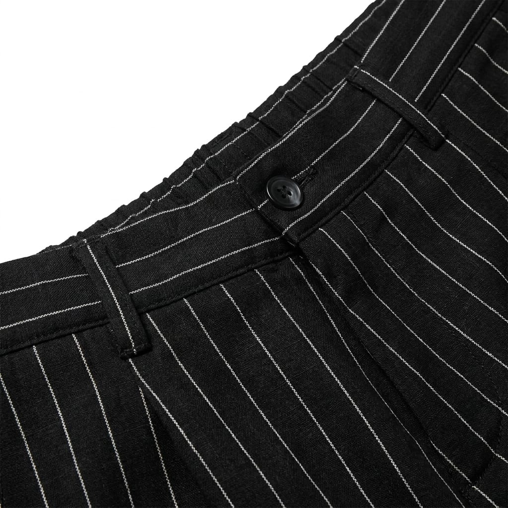 BERMUDA GESSATO MISTO LINO NERO