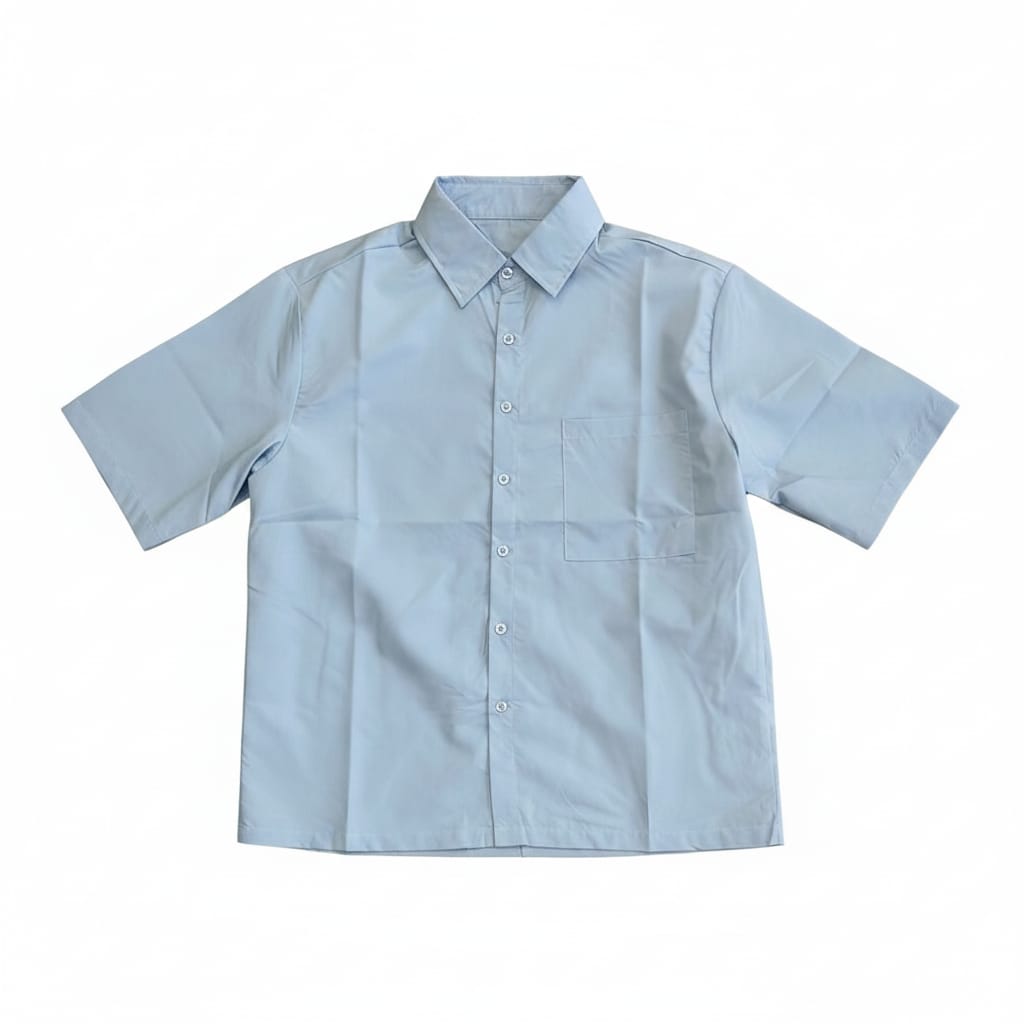 CAMICIA BOXY AZZURRA