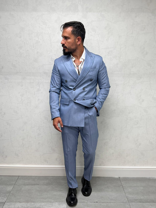 abito doppiopetto gessato