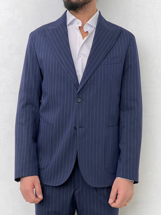 abito monopetto gessato