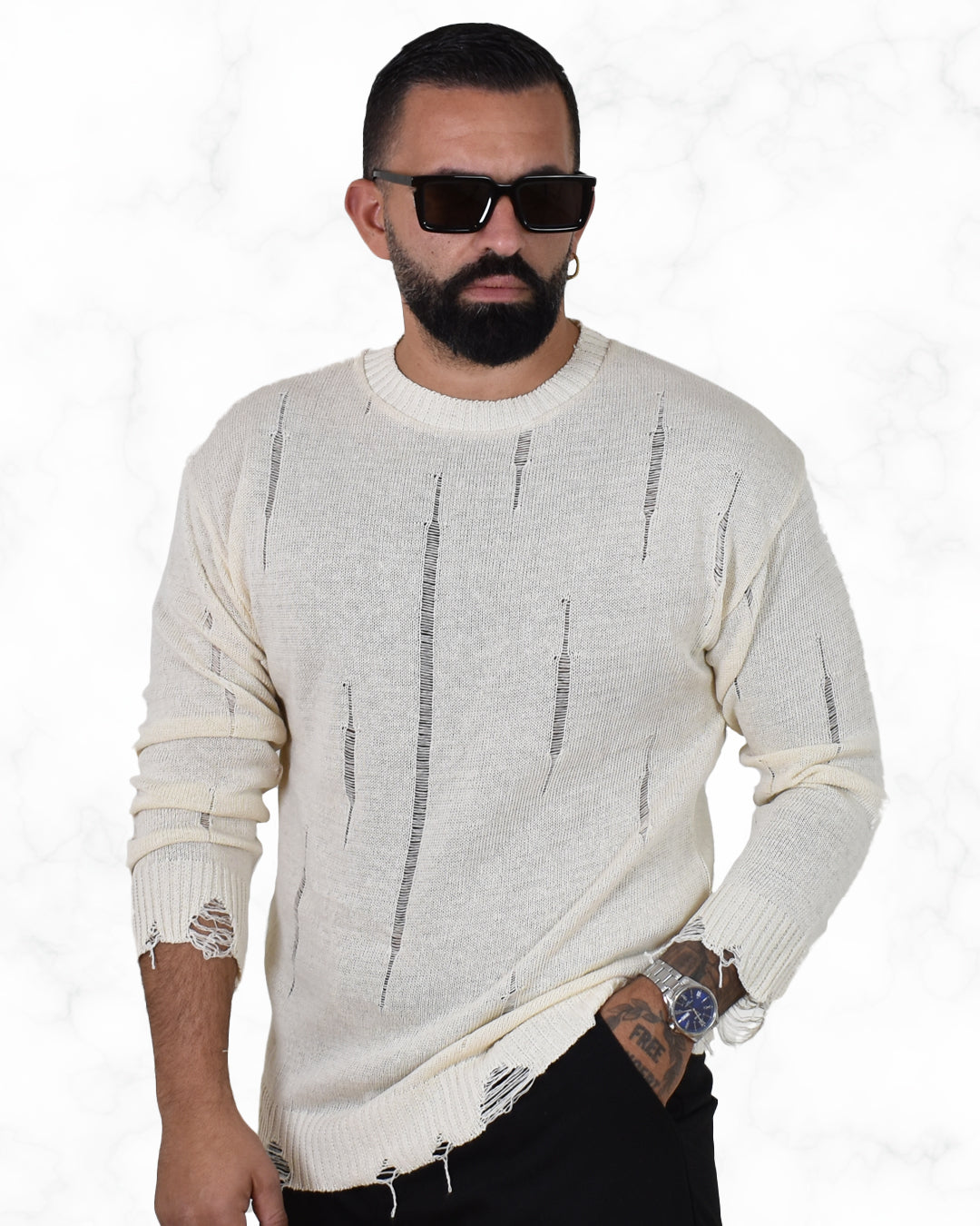 Maglia filo manica lunga