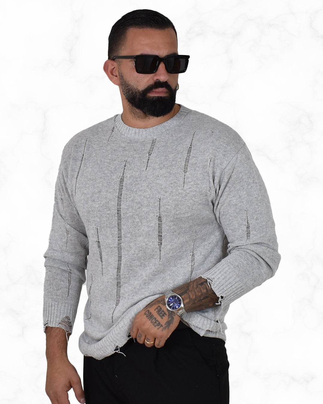 Maglia filo manica lunga