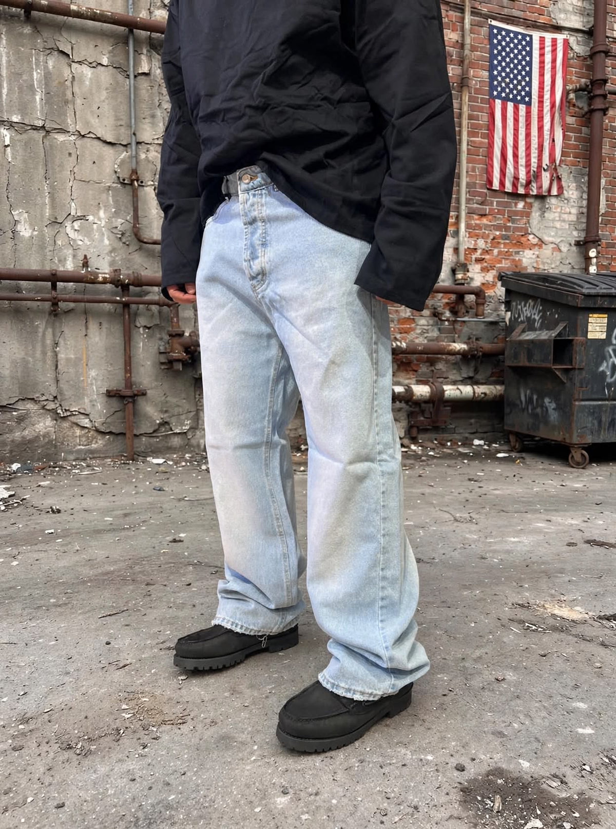 JEANS SUPER BAGGY CLEAR