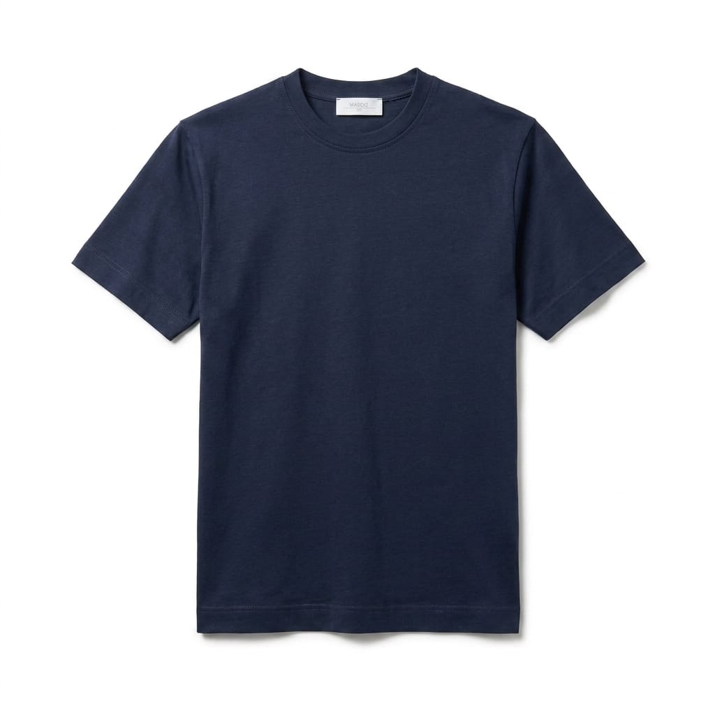T-SHIRT FILO DI SCOZIA PREMIUM BLU NAVY