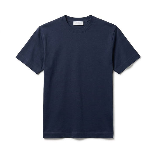 T-SHIRT FILO DI SCOZIA PREMIUM BLU NAVY