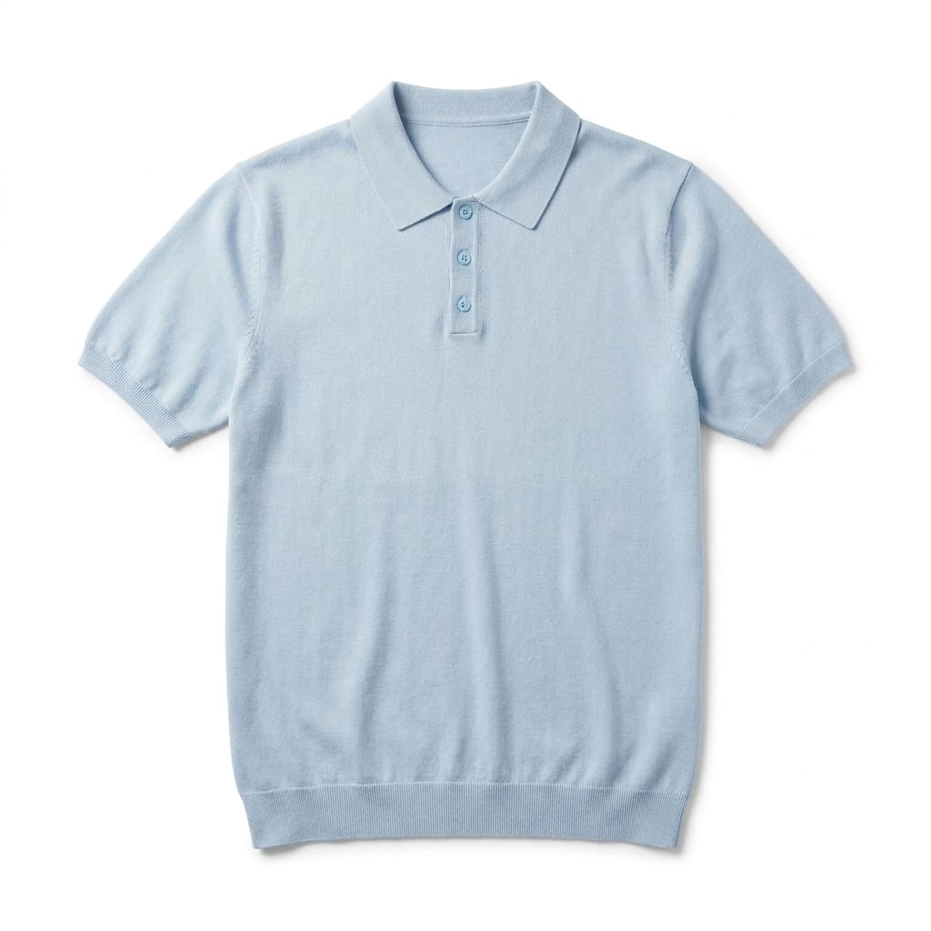 POLO IN FILO AZZURRA