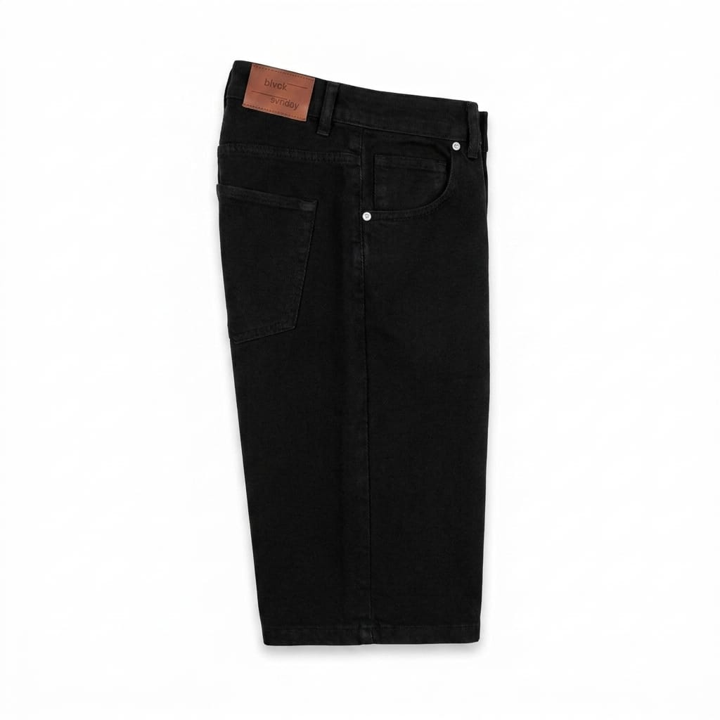 BERMUDA JEANS REGULAR NERO