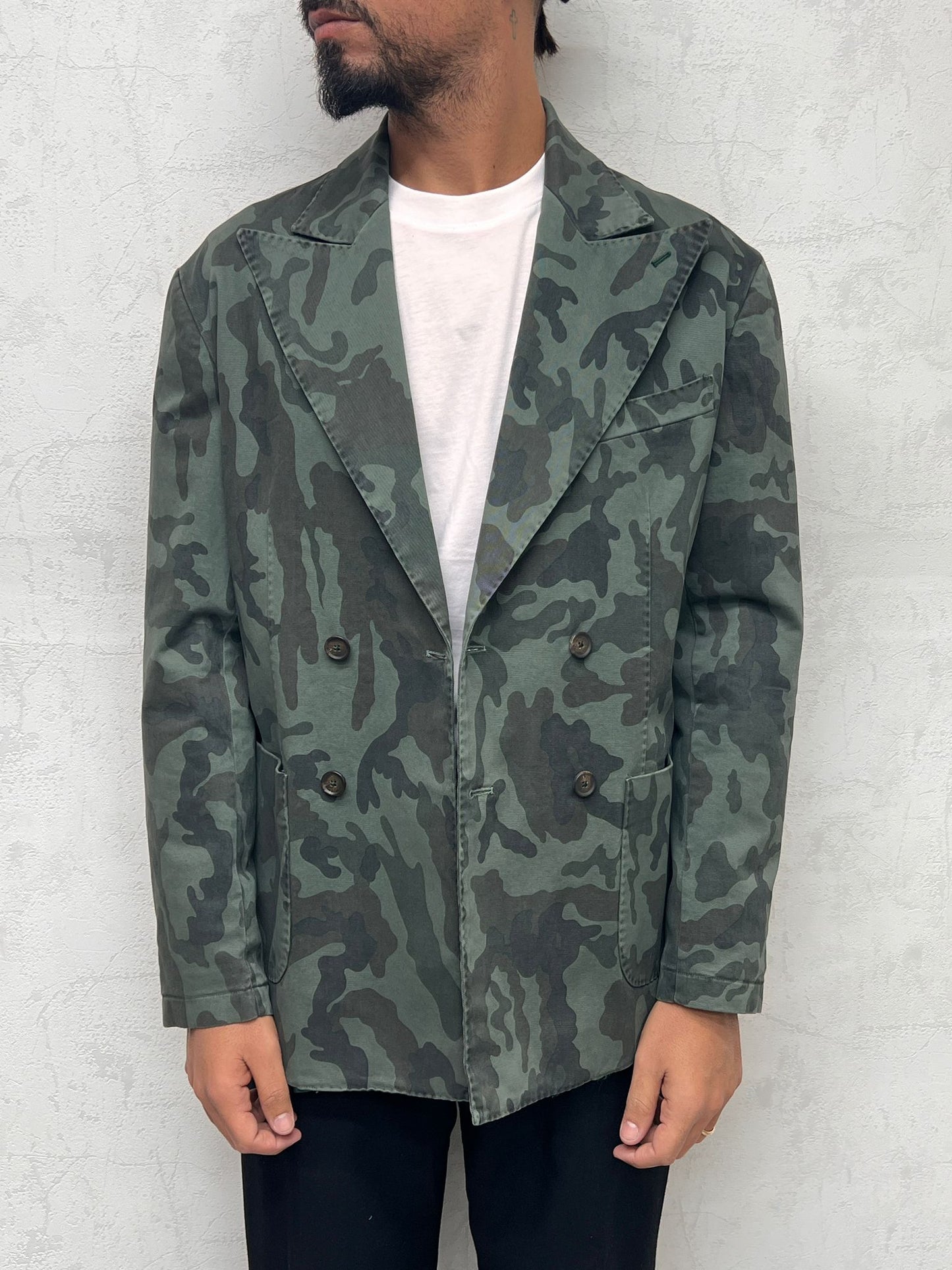 Giacca doppiopetto militare