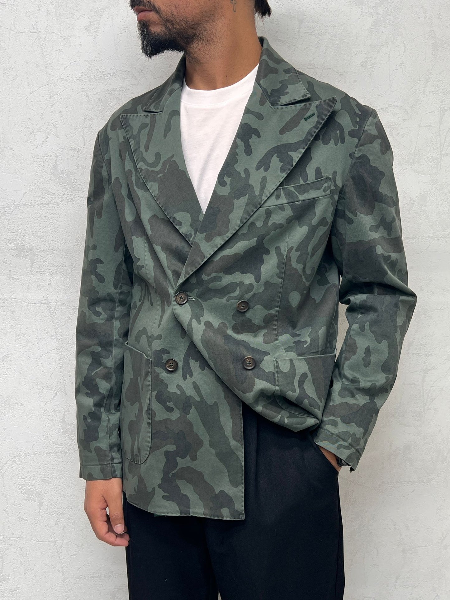 Giacca doppiopetto militare