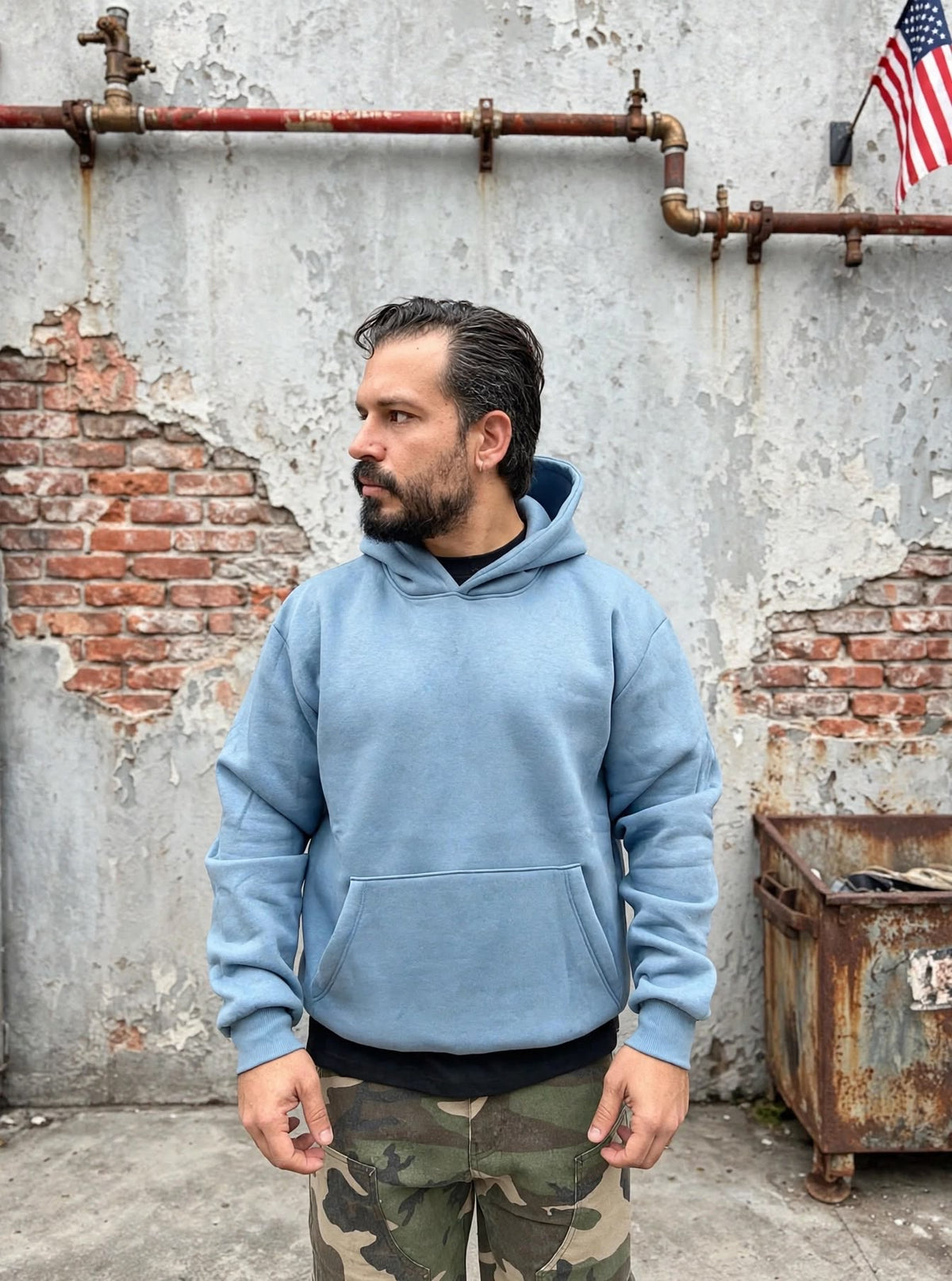FELPA CROP AZZURRA