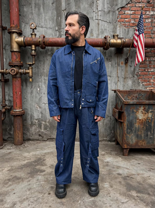 COORDSET DENIM ZIP