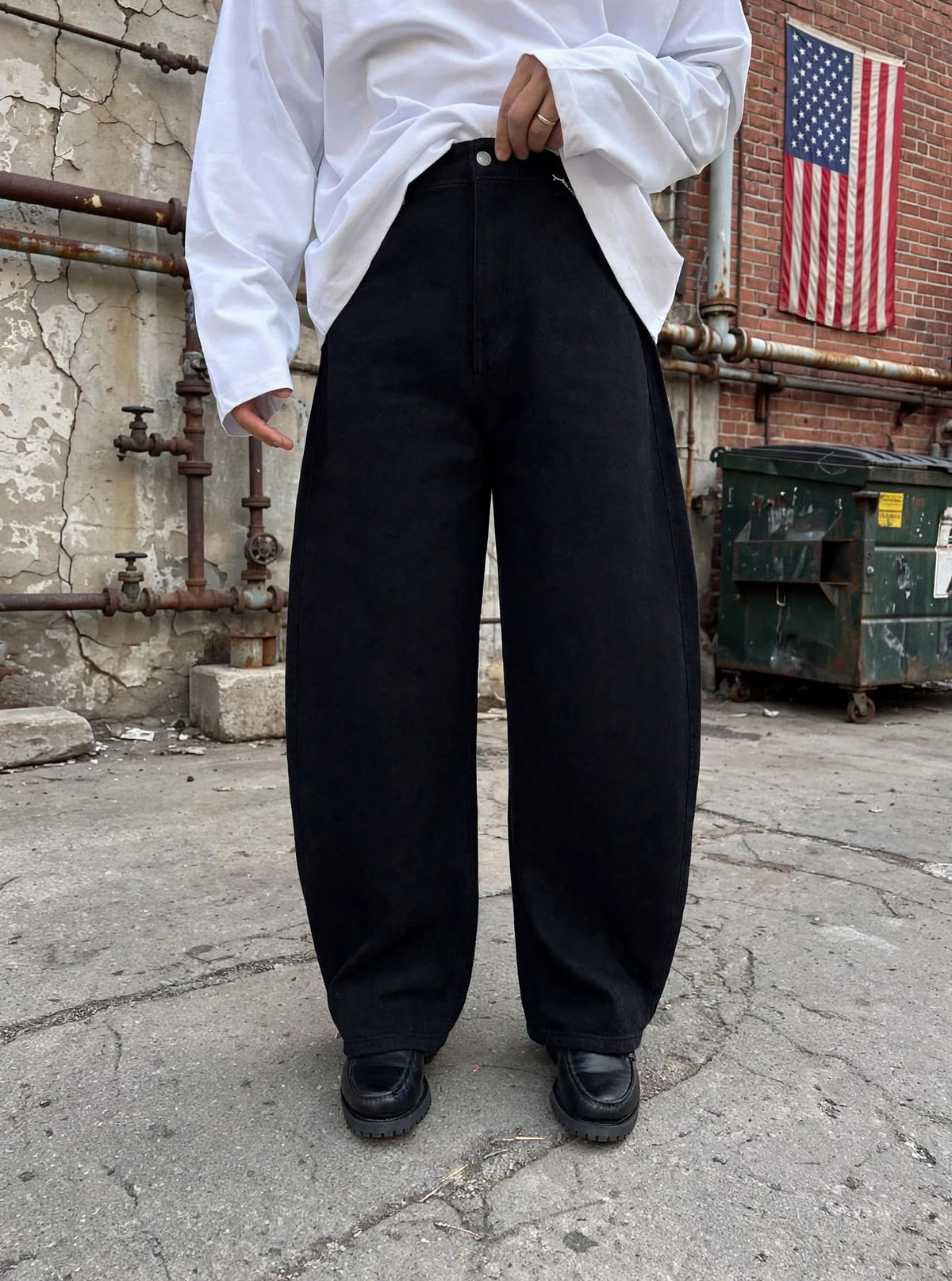 JEANS BALLOON NERO