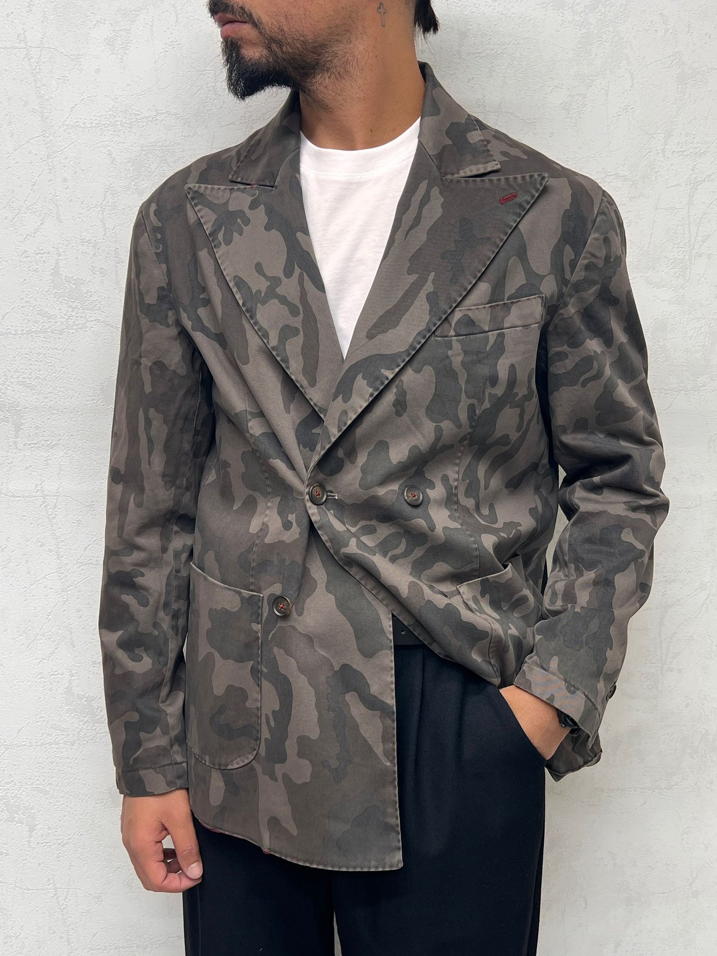 Giacca doppiopetto militare