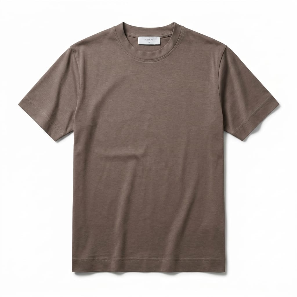 T-SHIRT FILO DI SCOZIA PREMIUM FANGO