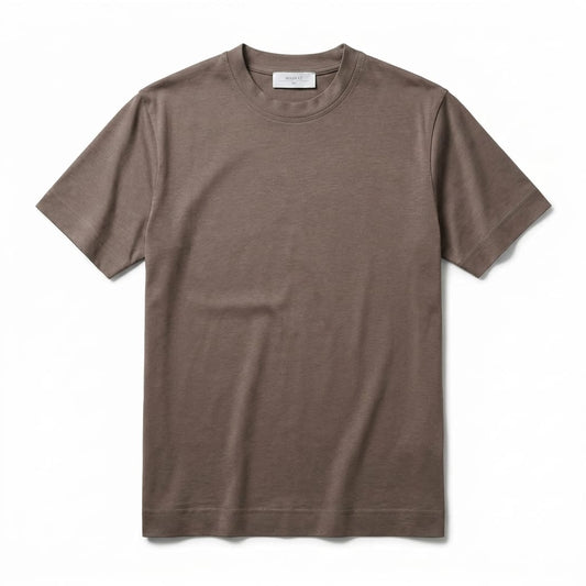 T-SHIRT FILO DI SCOZIA PREMIUM FANGO