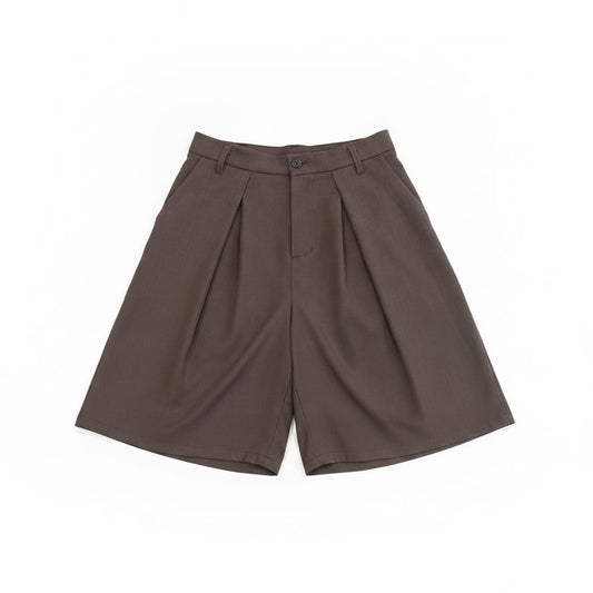 BERMUDA CON PINCES MARRONE