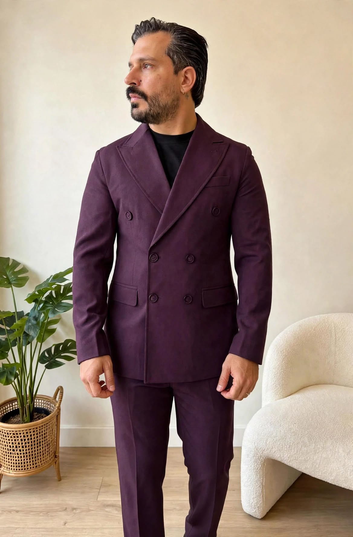 ABITO DOPPIOPETTO REGULAR VIOLA PRUGNA