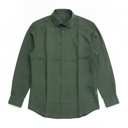 CAMICIA MISTO LINO VERDE