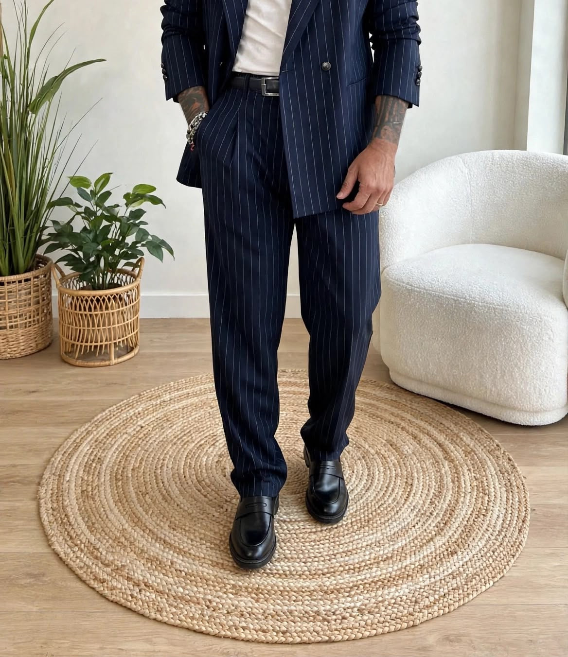 PANTALONE CLASSICO BLU NAVY