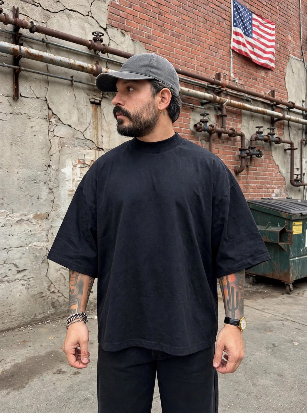 T-SHIRT BASIC CROPPED NERA