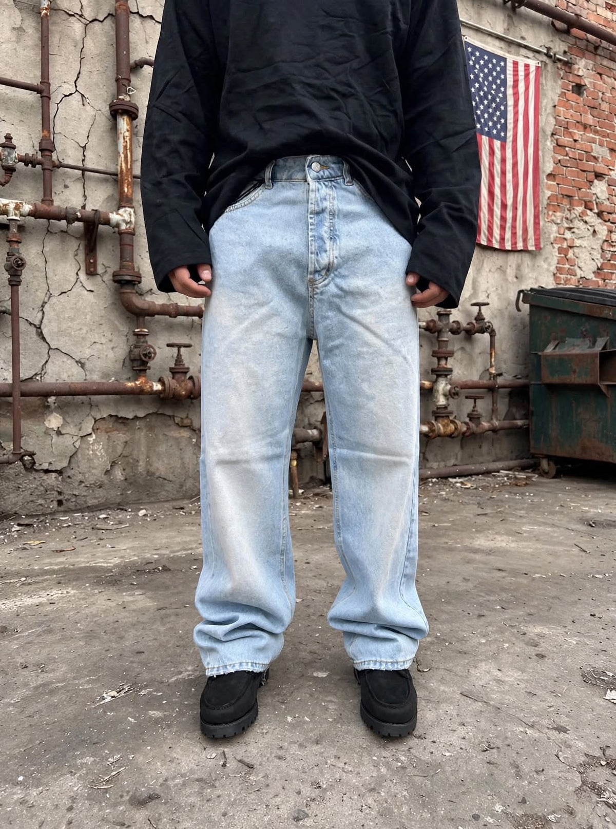JEANS SUPER BAGGY CLEAR
