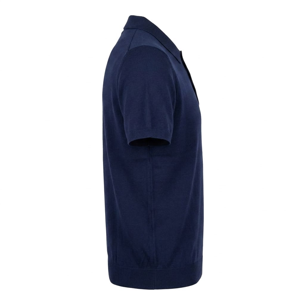 POLO IN FILO BLU NAVY