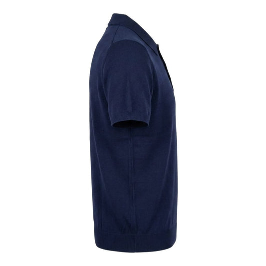POLO IN FILO BLU NAVY