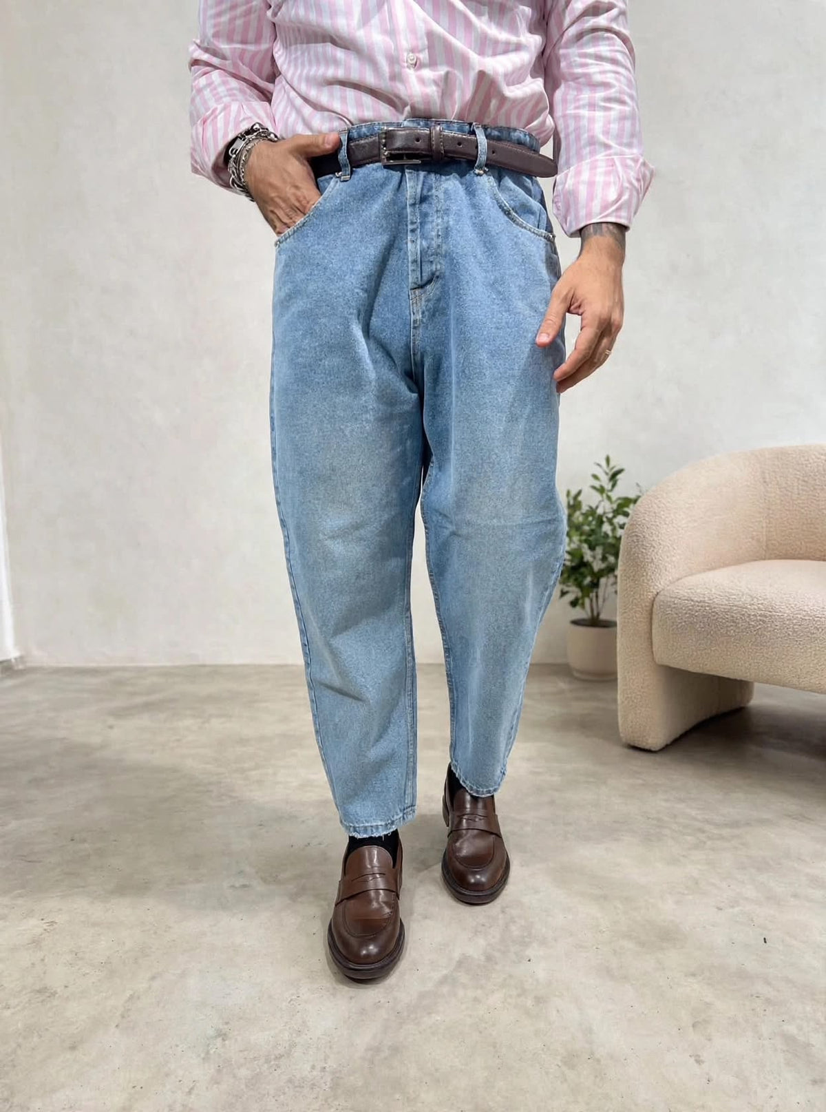 JEANS JAPAN DENIM CHIARO STONEWASH