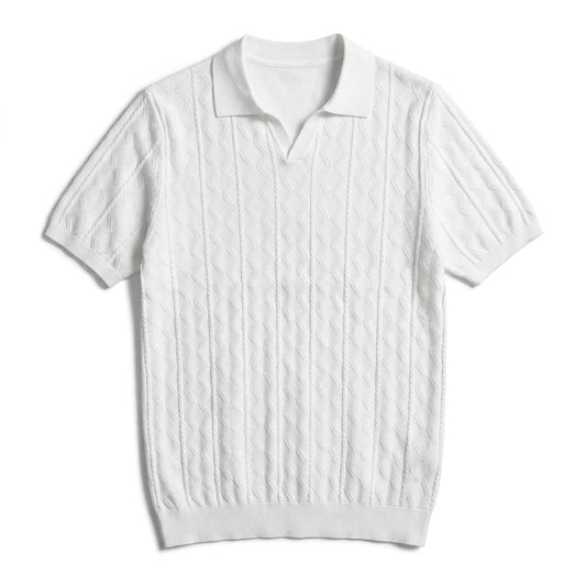 POLO IN FILO CON RICAMO BIANCA