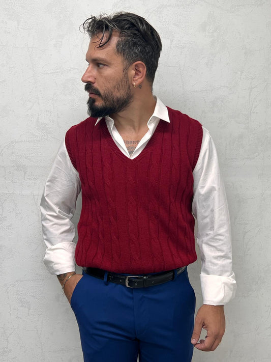 gilet zeno con treccia