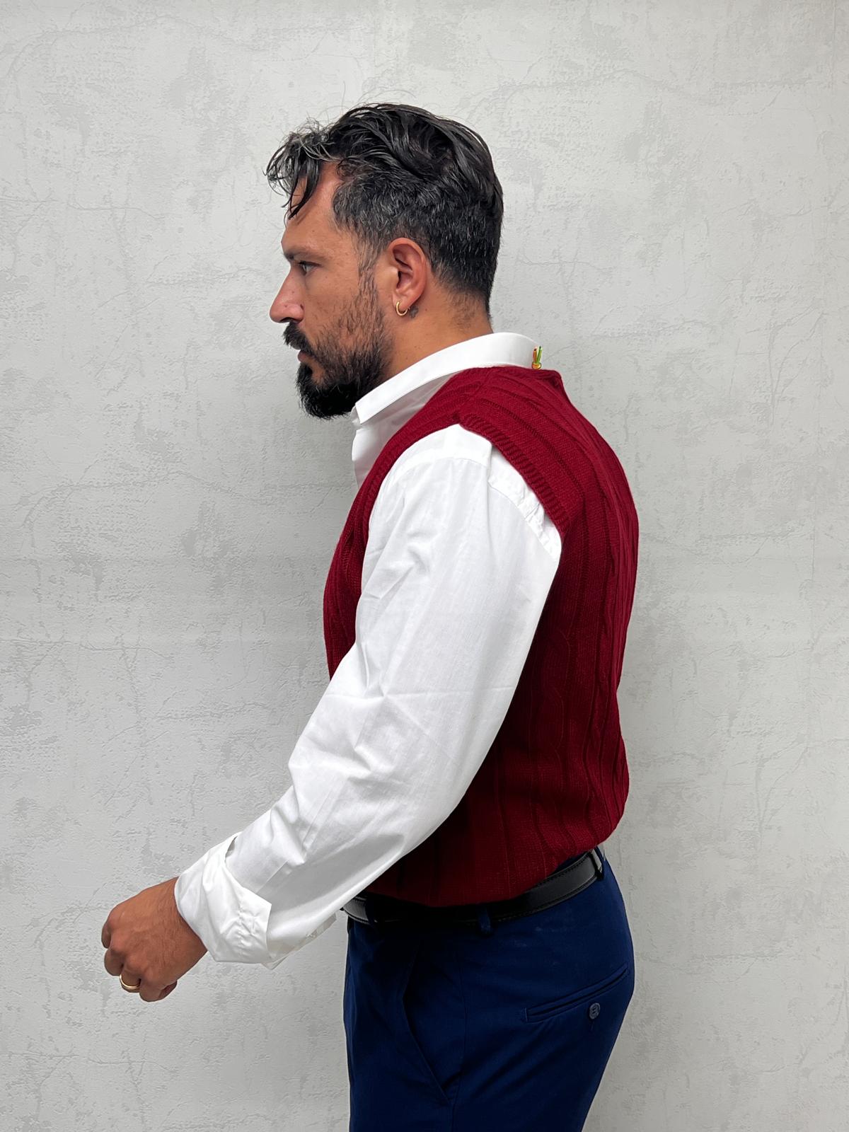 gilet zeno con treccia