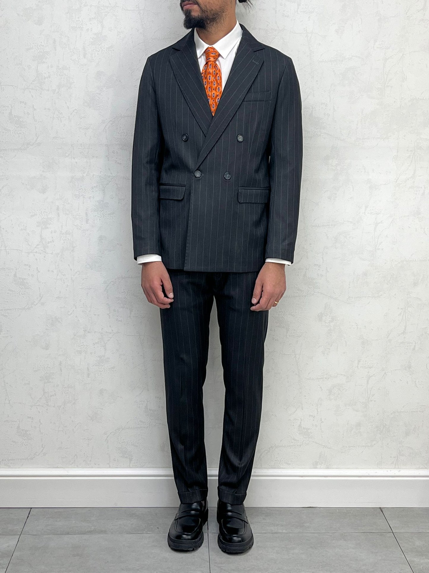 abito doppiopetto gessato