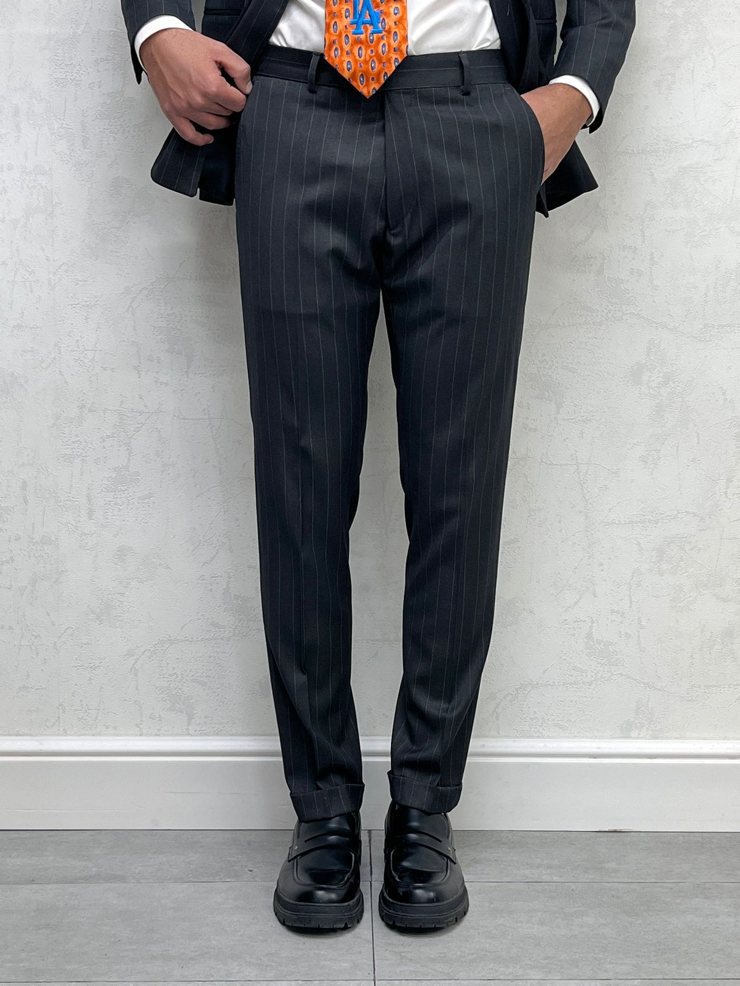 abito doppiopetto gessato