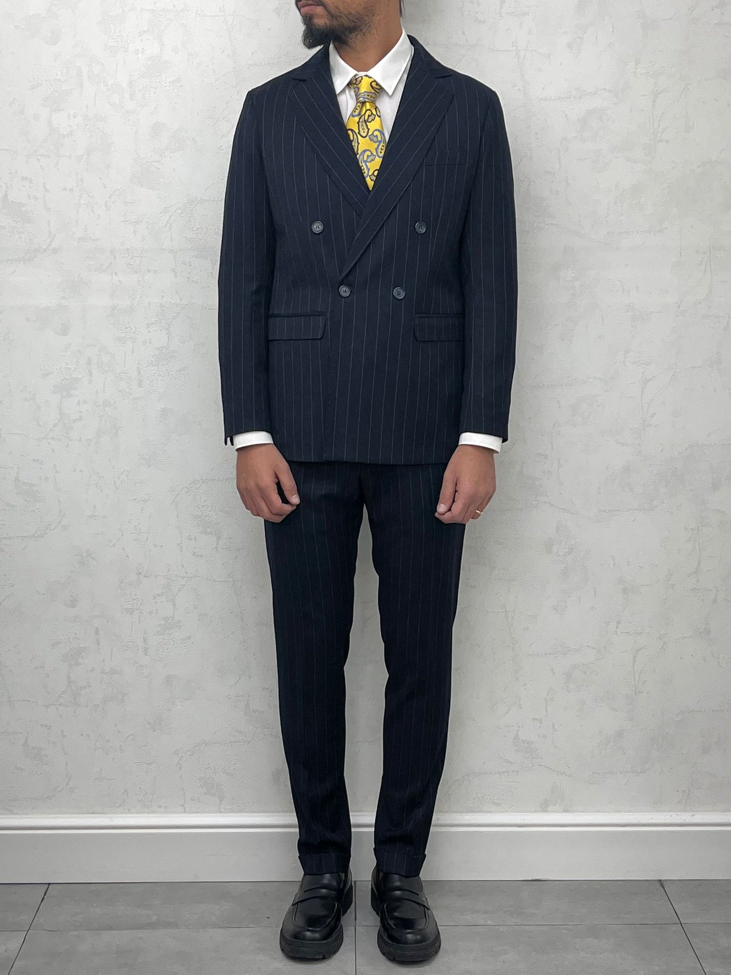 abito doppiopetto gessato