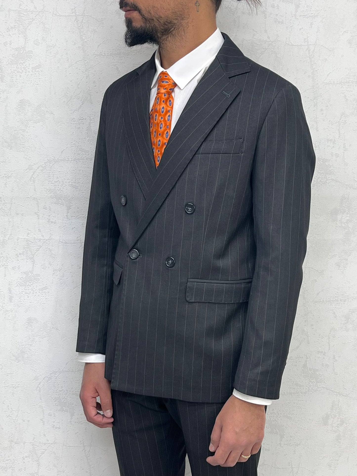 abito doppiopetto gessato