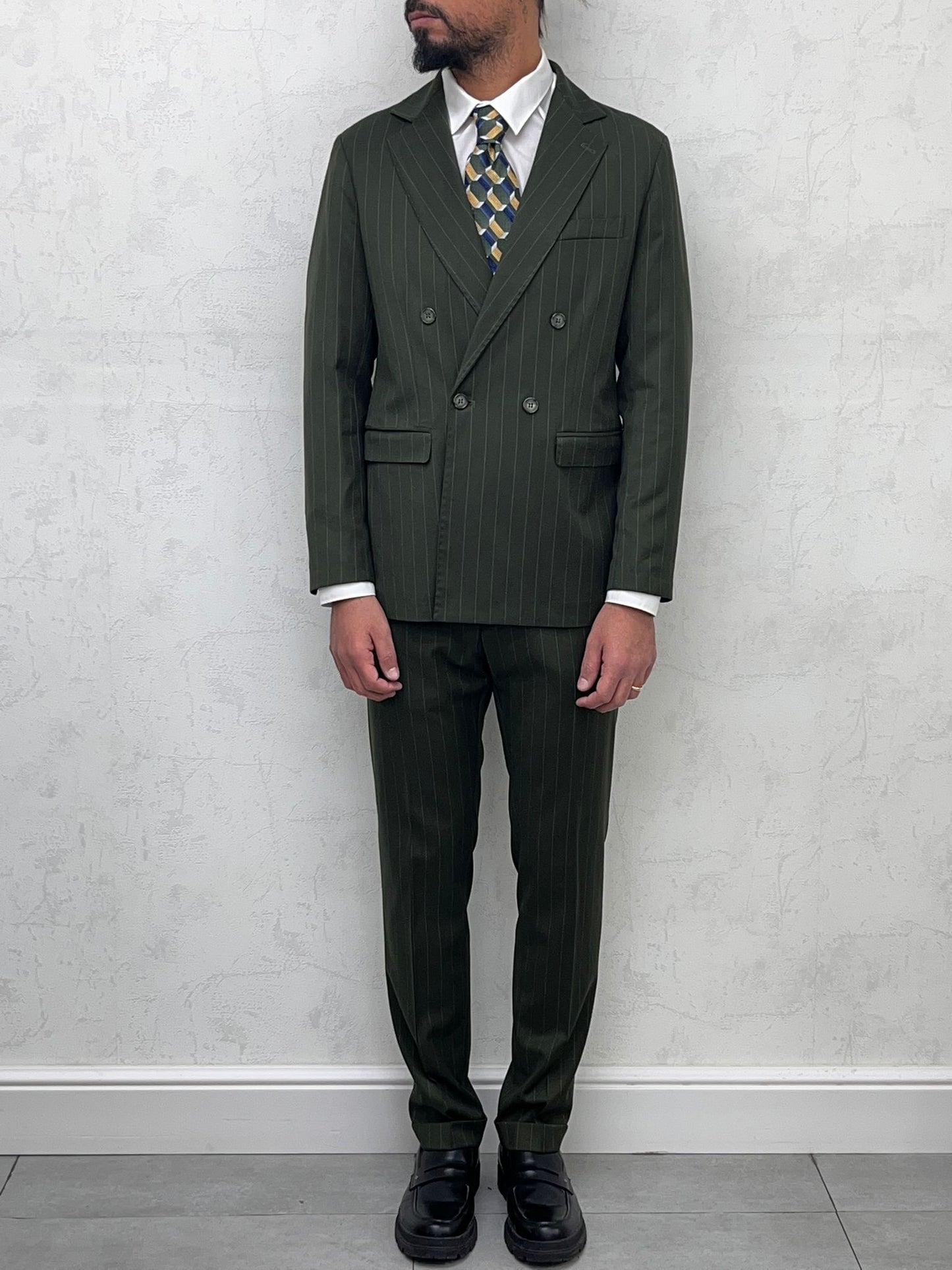 abito doppiopetto gessato