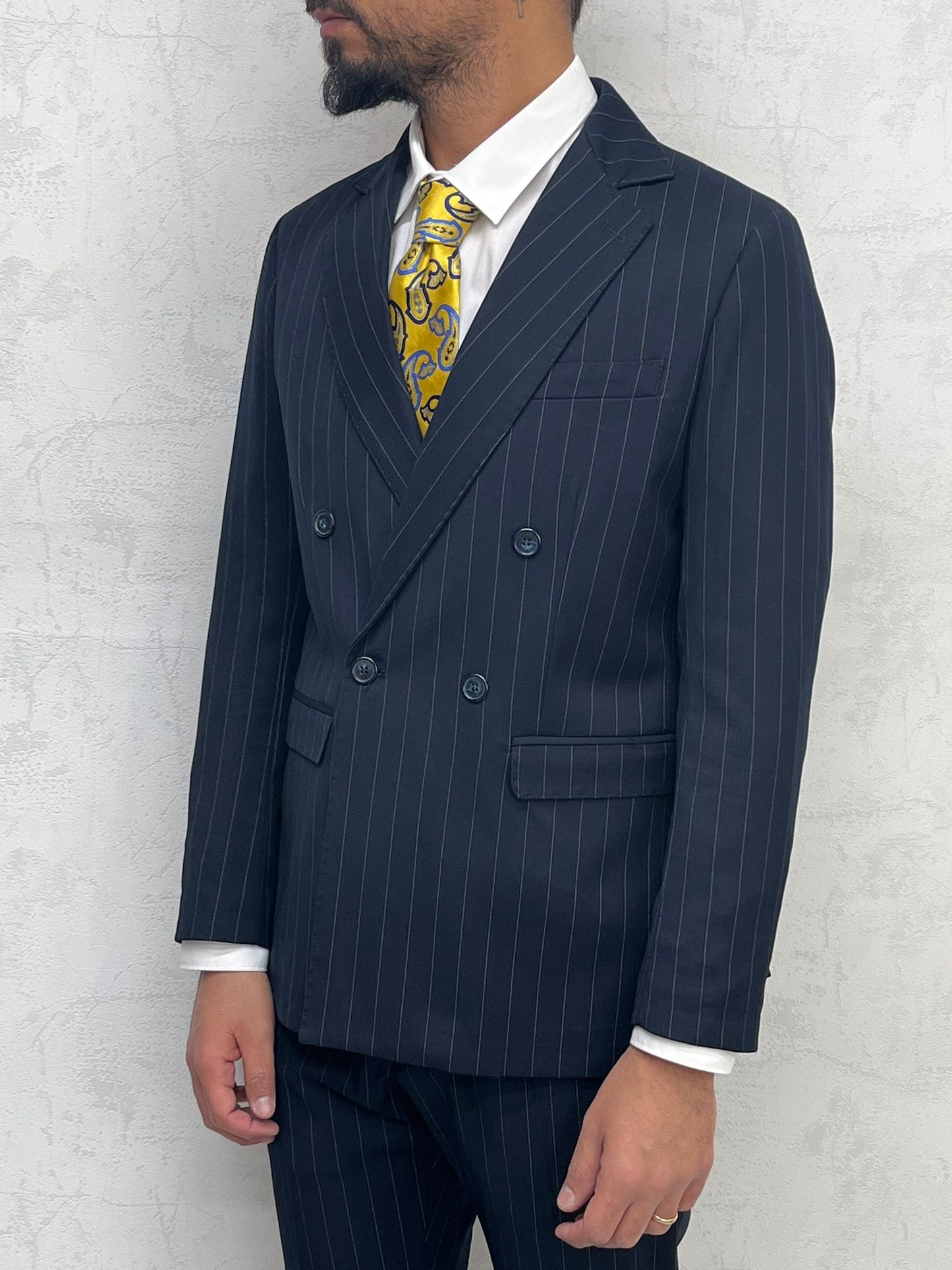 abito doppiopetto gessato