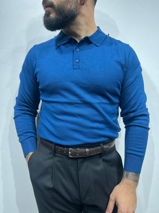 polo manica lunga in filo